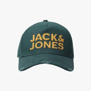 Jack & Jones Men Green & Yellow Embroidered Cap